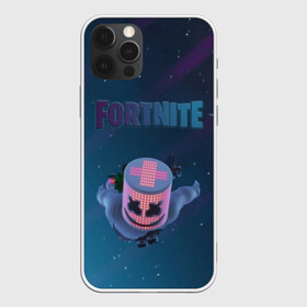 Чехол для iPhone 12 Pro Max с принтом Fortnite x Marshmello (Smail) в Кировске, Силикон |  | Тематика изображения на принте: 3d | fortnite | marshmello | smail | абстракция | дизайн | звезды | игра | искусство | космос | маршмеллоу | надпись | смайл | стиль | текстура | эмблема