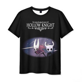 Мужская футболка 3D с принтом Hollow Knight. в Кировске, 100% полиэфир | прямой крой, круглый вырез горловины, длина до линии бедер | Тематика изображения на принте: 3d | hollow knight | игра | полый рыцарь | холлоу найт