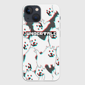 Чехол для iPhone 13 mini с принтом Undertale (Надоедливый пёс). в Кировске,  |  | 3d | glitch | pixel | undertale | андертейл | без глаз | глитч | игра | надоедливая собака | надоедливый пес | надпись | пиксель | пикселя | подземная история | текстура