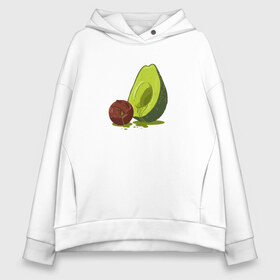 Женское худи Oversize хлопок с принтом Avocado R I P в Кировске, френч-терри — 70% хлопок, 30% полиэстер. Мягкий теплый начес внутри —100% хлопок | боковые карманы, эластичные манжеты и нижняя кромка, капюшон на магнитной кнопке | авокадо | арт | веган | вегетарианец | вкусняшка | еда | жиры | зеленый | зож | косточка | милый | овощи | пп | фрукты | юмор