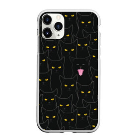 Чехол для iPhone 11 Pro матовый с принтом Чёрные коты в Кировске, Силикон |  | black | cat | eyes | halloween | kitten | look | magic | muzzle | mysticism | witch | witchcraft | yellow | ведьма | взгляд | глаза | желтый | колдовство | кот | котёнок | котик | кошачья | магия | мистика | хэллоуин | черный