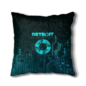 Подушка 3D с принтом Detroit: Вecome Human в Кировске, наволочка – 100% полиэстер, наполнитель – холлофайбер (легкий наполнитель, не вызывает аллергию). | состоит из подушки и наволочки. Наволочка на молнии, легко снимается для стирки | Тематика изображения на принте: 3d | cтать человеком | detroit city | detroit: вecome human | игра | интерактивная | квест | кинематограф | приключения | франция