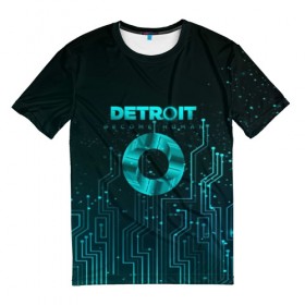 Мужская футболка 3D с принтом Detroit: Вecome Human в Кировске, 100% полиэфир | прямой крой, круглый вырез горловины, длина до линии бедер | 3d | cтать человеком | detroit city | detroit: вecome human | игра | интерактивная | квест | кинематограф | приключения | франция