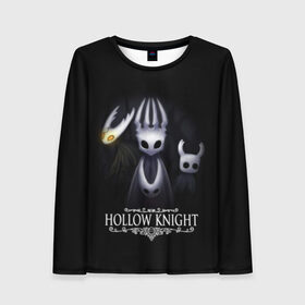 Женский лонгслив 3D с принтом Hollow Knight в Кировске, 100% полиэстер | длинные рукава, круглый вырез горловины, полуприлегающий силуэт | hollow knight | детская | для детей | игра | компьютерная игра | королевство | рыцарь | темный рыцарь | холлов кнайт | экшен