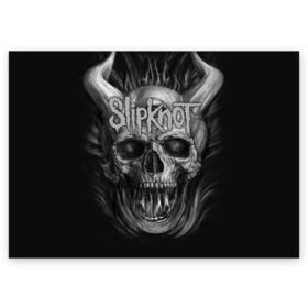 Поздравительная открытка с принтом Slipknot в Кировске, 100% бумага | плотность бумаги 280 г/м2, матовая, на обратной стороне линовка и место для марки
 | band | corey taylor | jim root | metal | mick thomson | music | official | альтернативный | глэм | готик | гранж | метал | музыка | пост | рок | хард