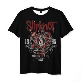 Мужская футболка 3D с принтом Slipknot в Кировске, 100% полиэфир | прямой крой, круглый вырез горловины, длина до линии бедер | band | corey taylor | jim root | metal | mick thomson | music | official | альтернативный | глэм | готик | гранж | метал | музыка | пост | рок | слипкнот | хард