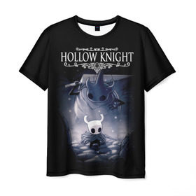 Мужская футболка 3D с принтом Hollow Knight в Кировске, 100% полиэфир | прямой крой, круглый вырез горловины, длина до линии бедер | hallownest | hollow knight | the knight | игры | компьютерная игра | реймер | рыцарь