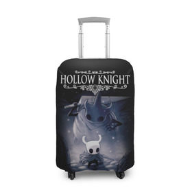 Чехол для чемодана 3D с принтом Hollow Knight в Кировске, 86% полиэфир, 14% спандекс | двустороннее нанесение принта, прорези для ручек и колес | hallownest | hollow knight | the knight | игры | компьютерная игра | реймер | рыцарь