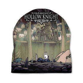 Шапка 3D с принтом HOLLOW KNIGHT в Кировске, 100% полиэстер | универсальный размер, печать по всей поверхности изделия | game | games | hallownest | hollow knight | безымянный рыцарь | бои | враги | заброшенное королевство | игра | исследование | компьютерная игра | насекомые | персонаж | поиск | приключения | секреты