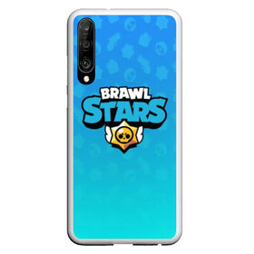 Чехол для Honor P30 с принтом Brawl Stars в Кировске, Силикон | Область печати: задняя сторона чехла, без боковых панелей | Тематика изображения на принте: 3d | blue | brawl stars | moba | pattern | абстракция | бравл старс | геометрия | жанр | игра | лого | логотип | надпись | паттерн | синий | текстура