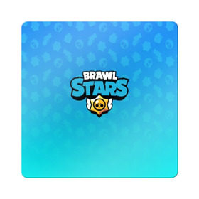 Магнит виниловый Квадрат с принтом Brawl Stars. в Кировске, полимерный материал с магнитным слоем | размер 9*9 см, закругленные углы | Тематика изображения на принте: 3d | blue | brawl stars | moba | pattern | абстракция | бравл старс | геометрия | жанр | игра | лого | логотип | надпись | паттерн | синий | текстура