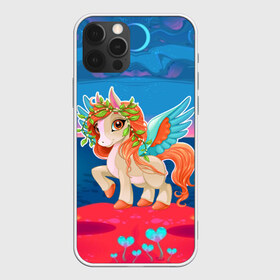Чехол для iPhone 12 Pro Max с принтом Милый единорог в Кировске, Силикон |  | Тематика изображения на принте: pony | грива | девочка | единорог | конь | копыта | красивая | лошадка | лошадь | милая | пони | природа закат | радуга