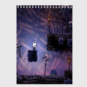 Скетчбук с принтом HOLLOW KNIGHT в Кировске, 100% бумага
 | 48 листов, плотность листов — 100 г/м2, плотность картонной обложки — 250 г/м2. Листы скреплены сверху удобной пружинной спиралью | game | games | hallownest | hollow knight | безымянный рыцарь | бои | враги | заброшенное королевство | игра | исследование | компьютерная игра | насекомые | персонаж | поиск | приключения | секреты