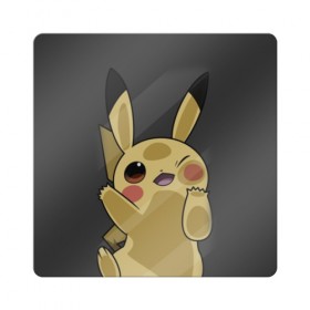 Магнит виниловый Квадрат с принтом Pikachu Pika Pika в Кировске, полимерный материал с магнитным слоем | размер 9*9 см, закругленные углы | 