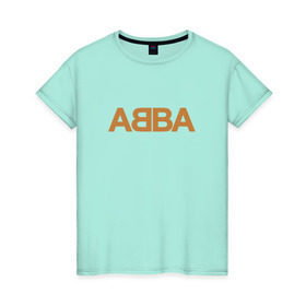 Женская футболка хлопок с принтом ABBA в Кировске, 100% хлопок | прямой крой, круглый вырез горловины, длина до линии бедер, слегка спущенное плечо | абба | агнета | анни фрид | брур | бьорн | коллектив | музыка | швеция