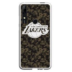 Чехол для Honor P Smart Z с принтом Los Angeles Lakers Camo в Кировске, Силикон | Область печати: задняя сторона чехла, без боковых панелей | camo | lakers | los angeles lakers | nba | баскетбол | камуфляж | лос анджелес лейкерс | нба | спорт | хаки