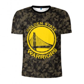 Мужская футболка 3D спортивная с принтом Golden State Warriors camo в Кировске, 100% полиэстер с улучшенными характеристиками | приталенный силуэт, круглая горловина, широкие плечи, сужается к линии бедра | Тематика изображения на принте: golden state | golden state warriors | nba | warriors | баскетбол | голден стэйт | голден стэйт уорриорз | камуфляж | нба | спорт | уорриорз camo | хаки