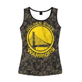 Женская майка 3D с принтом Golden State Warriors camo в Кировске, 100% полиэстер | круглая горловина, прямой силуэт, длина до линии бедра | Тематика изображения на принте: golden state | golden state warriors | nba | warriors | баскетбол | голден стэйт | голден стэйт уорриорз | камуфляж | нба | спорт | уорриорз camo | хаки