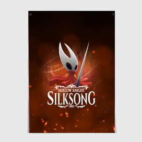 Постер с принтом Hollow Knight: SILKSONG в Кировске, 100% бумага
 | бумага, плотность 150 мг. Матовая, но за счет высокого коэффициента гладкости имеет небольшой блеск и дает на свету блики, но в отличии от глянцевой бумаги не покрыта лаком | game | games | ghosts | godmaster | hollow | hornet | knight | metroidvania | silksong | zote | гримм | зот | игра | игры | квиррел | найт | песня | полый | призраки | пустой | рыцарь | силксонг | холлоу | хорнет | шелк