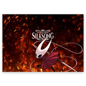 Поздравительная открытка с принтом Hollow Knight: SILKSONG в Кировске, 100% бумага | плотность бумаги 280 г/м2, матовая, на обратной стороне линовка и место для марки
 | game | games | ghosts | godmaster | hollow | hornet | knight | metroidvania | silksong | zote | гримм | зот | игра | игры | квиррел | найт | песня | полый | призраки | пустой | рыцарь | силксонг | холлоу | хорнет | шелк