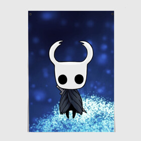 Постер с принтом Рыцарь - HOLLOW KNIGHT в Кировске, 100% бумага
 | бумага, плотность 150 мг. Матовая, но за счет высокого коэффициента гладкости имеет небольшой блеск и дает на свету блики, но в отличии от глянцевой бумаги не покрыта лаком | game | games | ghosts | godmaster | hollow | hornet | knight | metroidvania | silksong | zote | гримм | зот | игра | игры | квиррел | найт | песня | полый | призраки | пустой | рыцарь | силксонг | холлоу | хорнет | шелк