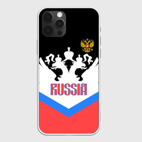 Чехол для iPhone 12 Pro Max с принтом HOCKEY RUSSIA в Кировске, Силикон |  | Тематика изображения на принте: hockey | russia | sport | герб | надписи | россия | сборная хоккея | символика | спорт | спортсмен | триколор | форма | хоккей | чемпионат | я русский