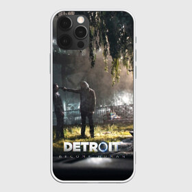 Чехол для iPhone 12 Pro с принтом DETROIT:BECOME HUMAN в Кировске, силикон | область печати: задняя сторона чехла, без боковых панелей | action | ai | android | connor | dbhpk19 | detroit become human | game | rk 800 | rk 900 | андроиды | детектив | игра | игры | интерактивное кино | кара | коннор | логотип | маркус | роботы | фирменный стиль | экшн