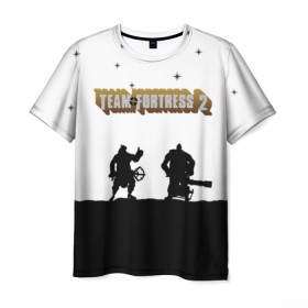 Мужская футболка 3D с принтом Team Fortress 2 в Кировске, 100% полиэфир | прямой крой, круглый вырез горловины, длина до линии бедер | team fortress | team fortress 2 | тим фортрес | тим фортресс