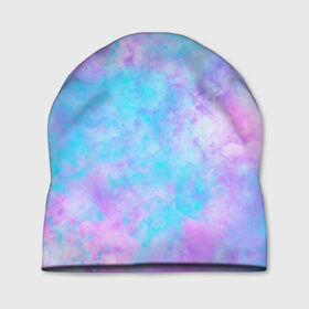 Шапка 3D с принтом Мрамор Tie Dye в Кировске, 100% полиэстер | универсальный размер, печать по всей поверхности изделия | tie dye | летняя футболка | розовый | синий | тай дай | фиолетовый | яркая футболка