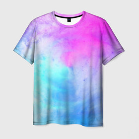 Мужская футболка 3D с принтом Лето в Кировске, 100% полиэфир | прямой крой, круглый вырез горловины, длина до линии бедер | tie dye | tie dye футболка | летняя футболка | розовый | синий | тай дай | тай дай футболка | фиолетовый | яркая футболка