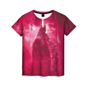 Женская футболка 3D с принтом Годзилла 2 в Кировске, 100% полиэфир ( синтетическое хлопкоподобное полотно) | прямой крой, круглый вырез горловины, длина до линии бедер | godzilla | king of the monsters | годзила | годзилла 2 | король монстров