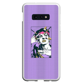 Чехол для Samsung S10E с принтом Kishibe Rohan in Purple в Кировске, Силикон | Область печати: задняя сторона чехла, без боковых панелей | Тематика изображения на принте: diamond is unbreakable | heavens door | jjba | jojo | kishibe | rohan