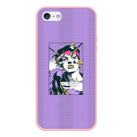 Чехол для iPhone 5/5S матовый с принтом Kishibe Rohan in Purple в Кировске, Силикон | Область печати: задняя сторона чехла, без боковых панелей | diamond is unbreakable | heavens door | jjba | jojo | kishibe | rohan