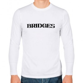 Мужской лонгслив хлопок с принтом BRIDGES в Кировске, 100% хлопок |  | bridges | death stranding | fragile express | games | kojima | kojima productions | logo | ludens | игры | кодзима | лого | люденс