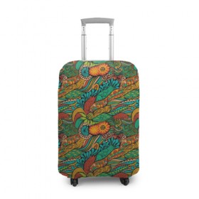 Чехол для чемодана 3D с принтом Floral Ornament в Кировске, 86% полиэфир, 14% спандекс | двустороннее нанесение принта, прорези для ручек и колес | 2019 | 2020 | абстракция | в отпуск | весна | гаваи | гавайи | гавайская | для отпуска | лето | листья | море | настроение | орнамент | осень | отдых | отпуск | пальма | пляж | путешественник | цветочки | цветы