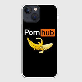 Чехол для iPhone 13 mini с принтом PORN HUB в Кировске,  |  | банан | бананы | логотип | пошлое