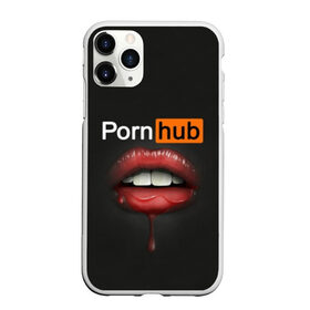 Чехол для iPhone 11 Pro матовый с принтом PORN HUB в Кировске, Силикон |  | Тематика изображения на принте: губы | логотип | пошлое