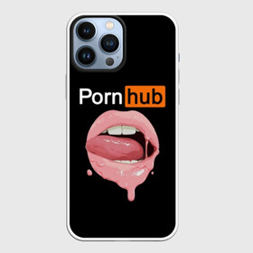 Чехол для iPhone 13 Pro Max с принтом PORN HUB в Кировске,  |  | губы | логотип | пошлое