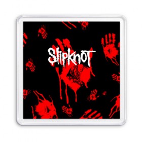 Магнит 55*55 с принтом Slipknot (1) в Кировске, Пластик | Размер: 65*65 мм; Размер печати: 55*55 мм | horror | music | not | rock | slipk | slipknot | кровь | музыка | рок | слипкнот | ужасы