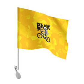 Флаг для автомобиля с принтом BMX в Кировске, 100% полиэстер | Размер: 30*21 см | bike | bmx | bones | extreme | skeleton | skull | sport | велосипед | скелет | спорт | череп | экстрим