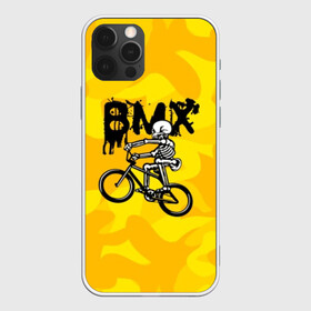 Чехол для iPhone 12 Pro с принтом BMX в Кировске, силикон | область печати: задняя сторона чехла, без боковых панелей | bike | bmx | bones | extreme | skeleton | skull | sport | велосипед | скелет | спорт | череп | экстрим