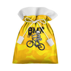 Подарочный 3D мешок с принтом BMX в Кировске, 100% полиэстер | Размер: 29*39 см | bike | bmx | bones | extreme | skeleton | skull | sport | велосипед | скелет | спорт | череп | экстрим