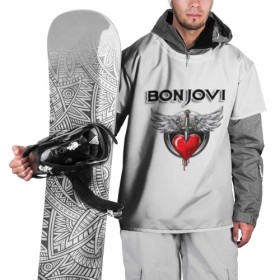 Накидка на куртку 3D с принтом Bon Jovi в Кировске, 100% полиэстер |  | bon jovi | бон джови | музыка | музыкальная группа | песни | рок | рок группа | рокгруппа