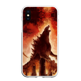 Чехол для iPhone XS Max матовый с принтом GODZILLA в Кировске, Силикон | Область печати: задняя сторона чехла, без боковых панелей | godzilla | king of the monsters | годзила | годзилла 2 | король монстров | фильмы