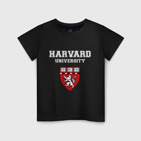 Детская футболка хлопок с принтом Harvard University_форма в Кировске, 100% хлопок | круглый вырез горловины, полуприлегающий силуэт, длина до линии бедер | harvard university | гарвард | колледж | образование | студенты | сша | университет | школа