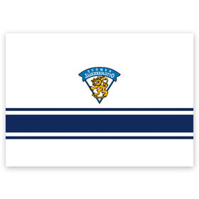 Поздравительная открытка с принтом Сборная Финляндии в Кировске, 100% бумага | плотность бумаги 280 г/м2, матовая, на обратной стороне линовка и место для марки
 | finland | hockey | sport | suomi | герб | надписи | сборная финляндии | сборная хоккея | символика | спорт | спортсмен | финляндия | форма | хоккей | чемпионат | чемпионат 2019