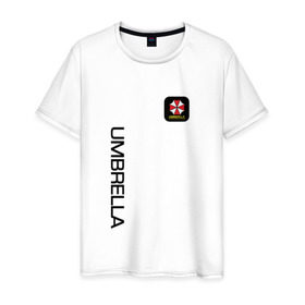 Мужская футболка хлопок с принтом UMBRELLA CORP в Кировске, 100% хлопок | прямой крой, круглый вырез горловины, длина до линии бедер, слегка спущенное плечо. | 