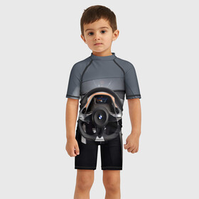 Детский купальный костюм 3D с принтом BMW в Кировске, Полиэстер 85%, Спандекс 15% | застежка на молнии на спине | bmw | car | car interior | steering | windshield | автомобиль | бмв | лобовое стекло | руль | салон