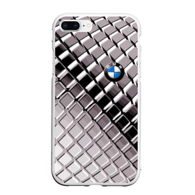 Чехол для iPhone 7Plus/8 Plus матовый с принтом BMW в Кировске, Силикон | Область печати: задняя сторона чехла, без боковых панелей | Тематика изображения на принте: bmw | metal | pattern | prestige | бмв | металл | престиж | узор