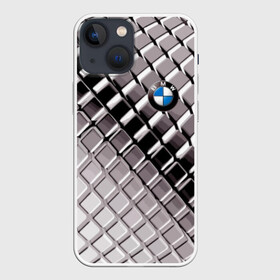 Чехол для iPhone 13 mini с принтом BMW в Кировске,  |  | Тематика изображения на принте: bmw | metal | pattern | prestige | бмв | металл | престиж | узор